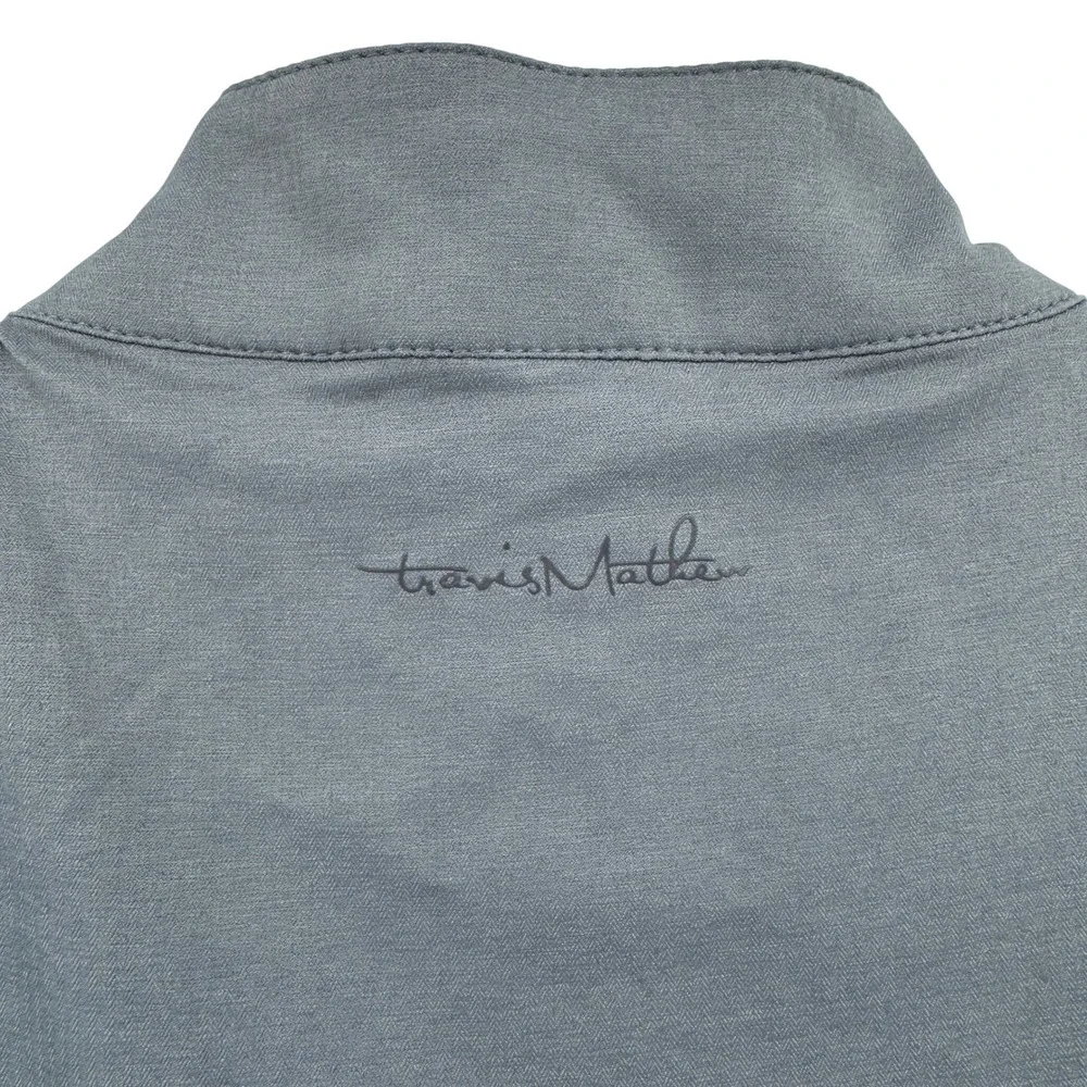 Travis Mathew Surfside Golf Full Zip Jacket Grey XL Wrinkle Resistant Preppy‎